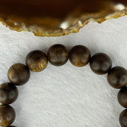 Natural China Hainan Agarwood Beads Bracelet 中国海南沉香木手链（Half Sinking) 12.72g 18cm 12.7mm 17 Beads - Huangs Jadeite and Jewelry Pte Ltd