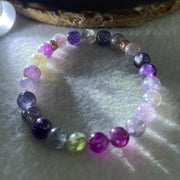 Unknown Purple Beads Bracelet 18.65g 16cm 8.2mm 23 Beads - Huangs Jadeite and Jewelry Pte Ltd