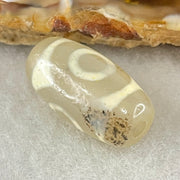 Natural Powerful Tibetan Old Oily Agate 3 Eyes Dzi Bead Heavenly Master (Tian Zhu) 三眼天诛 3.38g 20.1 by 10.8mm - Huangs Jadeite and Jewelry Pte Ltd