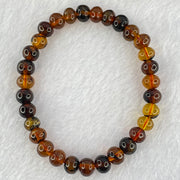 Natural Mixed Amber Beads Bracelet 6.57g 16.5cm 8.0mm 31 Beads - Huangs Jadeite and Jewelry Pte Ltd