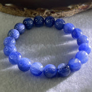 Natural Blue Kyanite Beads Bracelet 35.90g 15.5cm 10.3mm 19 Beads - Huangs Jadeite and Jewelry Pte Ltd