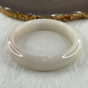 Certified Type A Natural Faint Lavender to White with Pinkish Jadeite Bangle 59.68g Inner Diameter 57.3mm 13.7 by 8.8mm (Close to Perfect) - Huangs Jadeite and Jewelry Pte Ltd