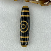 Natural Powerful Tibetan Old Oily Agate 2 Eyes Dzi Bead Heavenly Master (Tian Zhu) 二眼天诛 13.93g 54.8 by 12.9mm - Huangs Jadeite and Jewelry Pte Ltd