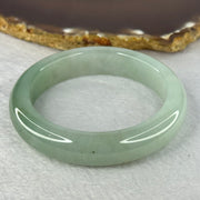 Type A Light Green with Green Jadeite Bangle 63.16g 12.9 by 9.4mm Inner Diameter 54.7mm - Huangs Jadeite and Jewelry Pte Ltd