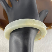 Natural Type A Light Blueish Green with Yellowish and Reddish Piao Hua Jadeite Open Bangle 52.03g Inner Diameter 53.7mm 4.9 by 9.0mm (Very Very Slight External Rough) - Huangs Jadeite and Jewelry Pte Ltd