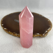 Natural Rose Quartz Tower Display 91.54g 90.0 by 27.0 by 23.1mm - Huangs Jadeite and Jewelry Pte Ltd