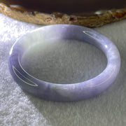 Type A Natural Deep Intense Lavender Jadeite Bangle 35.63g Inner Diameter 50.7mm 9.8 by 7.5mm (Slight Internal Lines) - Huangs Jadeite and Jewelry Pte Ltd