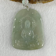 Type A Icy Light Green Jadeite Buddha Pendant 34.74g 61.3 by 48.3 by 5.5mm - Huangs Jadeite and Jewelry Pte Ltd