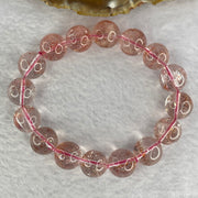 Natural Strawberry Quartz Bracelet 52.46g by 13.4mm by 16 Beads - Huangs Jadeite and Jewelry Pte Ltd