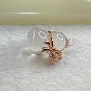 Natural Clear Quartz in Rose Gold Colour Hulu Pendant 4.96g 22.4 by 12.7mm - Huangs Jadeite and Jewelry Pte Ltd