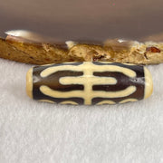 Natural Powerful Tibetan Old Oily Agate Water Lines 8 Eyes Dzi Bead Heavenly Master (Tian Zhu) 水纹八眼天诛 10.08g 38.2 by 13.0mm - Huangs Jadeite and Jewelry Pte Ltd