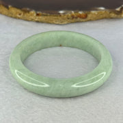 Type A Light Green Jadeite Bangle Internal Diameter 52.6mm 48.95g 12.3 by 8.3mm (Close to Perfect) - Huangs Jadeite and Jewelry Pte Ltd