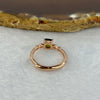 Natural Elbaite Tourmaline in 925 Sliver Ring in Rose Gold Color (Adjustable Size) 1.77g 5.2 by 4.9 by 3.9mm - Huangs Jadeite and Jewelry Pte Ltd