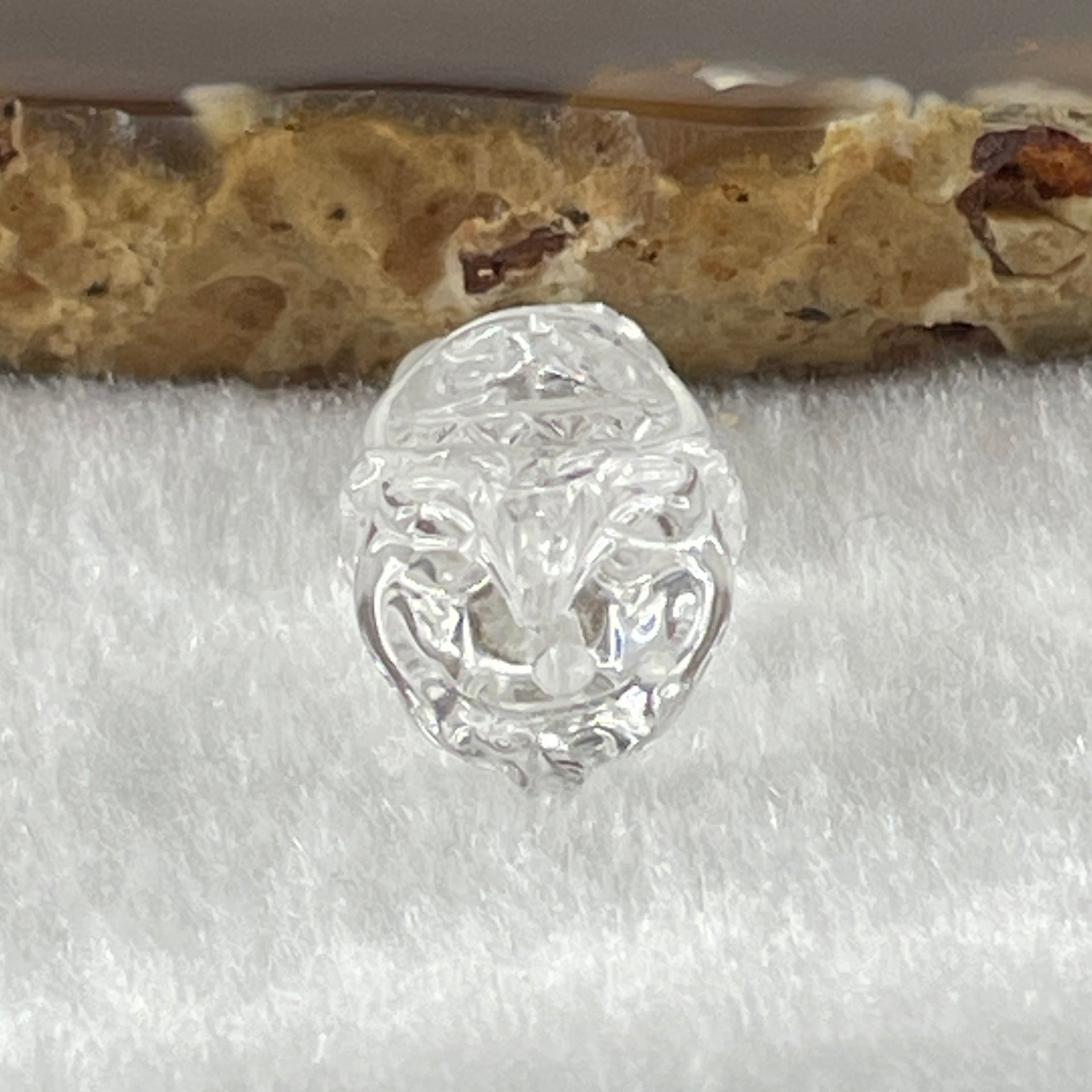 Natural Clear Quartz Labubu Charm Display 3.24g 19.4 by 12.1 by 10.5m - Huangs Jadeite and Jewelry Pte Ltd