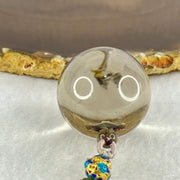 Natural Smoky Quartz Crystal Sphere Pendant with Mini Beads Necklace 59.74g 60cm 31.1mm 4.6mm 149 Beads - Huangs Jadeite and Jewelry Pte Ltd