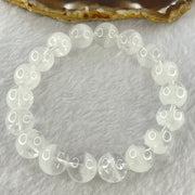 Natural White Phantom Quartz Beads Bracelet 39.95g 18cm 11.9mm 18 Beads - Huangs Jadeite and Jewelry Pte Ltd