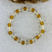 Amazon frosted crystal bracelet glass bead bracelet 亚马逊磨砂水晶手串玻璃珠手链 12.72g 8.1 by. 6.1 mm 26 Beads - Huangs Jadeite and Jewelry Pte Ltd