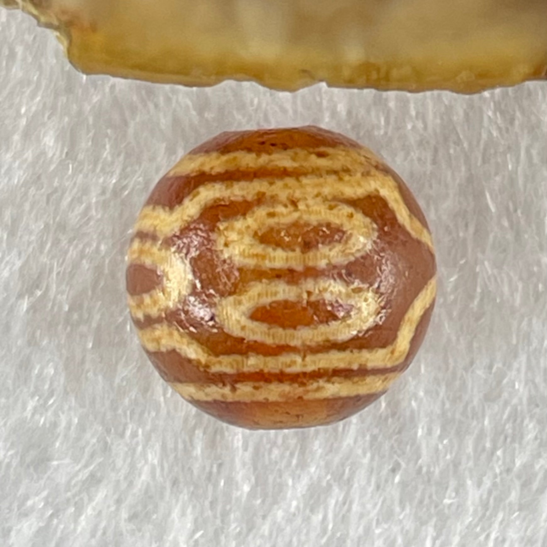 Natural Powerful Tibetan Old Oily Agate 7 Eyes Dzi Bead Heavenly Master (Tian Zhu) 七眼天诛 1.44g 10.0 by 10.3mm - Huangs Jadeite and Jewelry Pte Ltd