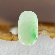 Type A Light Green with Apple Green Patches Jadeite Oval Cabouchon Stone For Setting 2.90g 17.2 by 10.2 by 7.7mm - Huangs Jadeite and Jewelry Pte Ltd