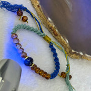 Natural Golden Medicine 6.1mm 10 Beads and Blood Red 9.3mm 1 Bead Amber String Bracelet 天然抚顺琥珀加黄金药琥珀手链 3.78g 15cm - Huangs Jadeite and Jewelry Pte Ltd