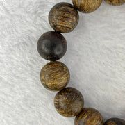Natural Wild Vietnam Black Kynam Qi Nan Chen Xiang Mu Agarwood Beads Bracelet (Sinking Type 沉水) 天然野生越南黑奇南沉香珠手链 19.70g 18cm 14.2 mm 15 Beads - Huangs Jadeite and Jewelry Pte Ltd