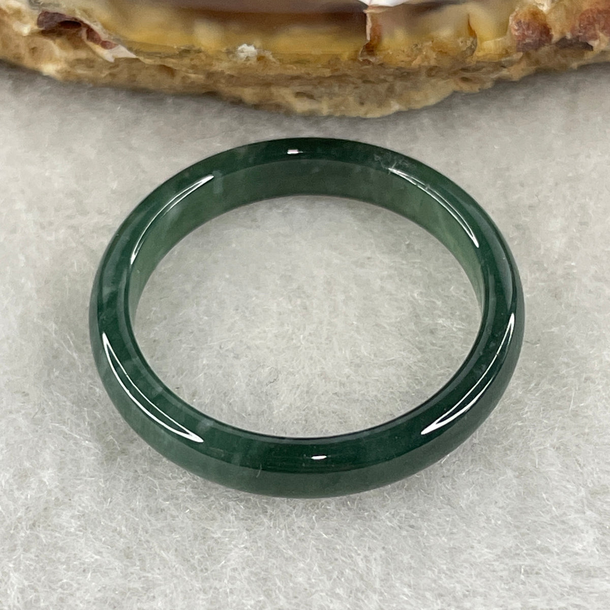 Natural Type A Blueish-Green Jadeite Ring | 3.9 by 2.5mm Flawless Ocean Jade Full-Eternity Band (1.89g | US 9.8 / HK 22 | Perfect) - Huangs Jadeite and Jewelry Pte Ltd