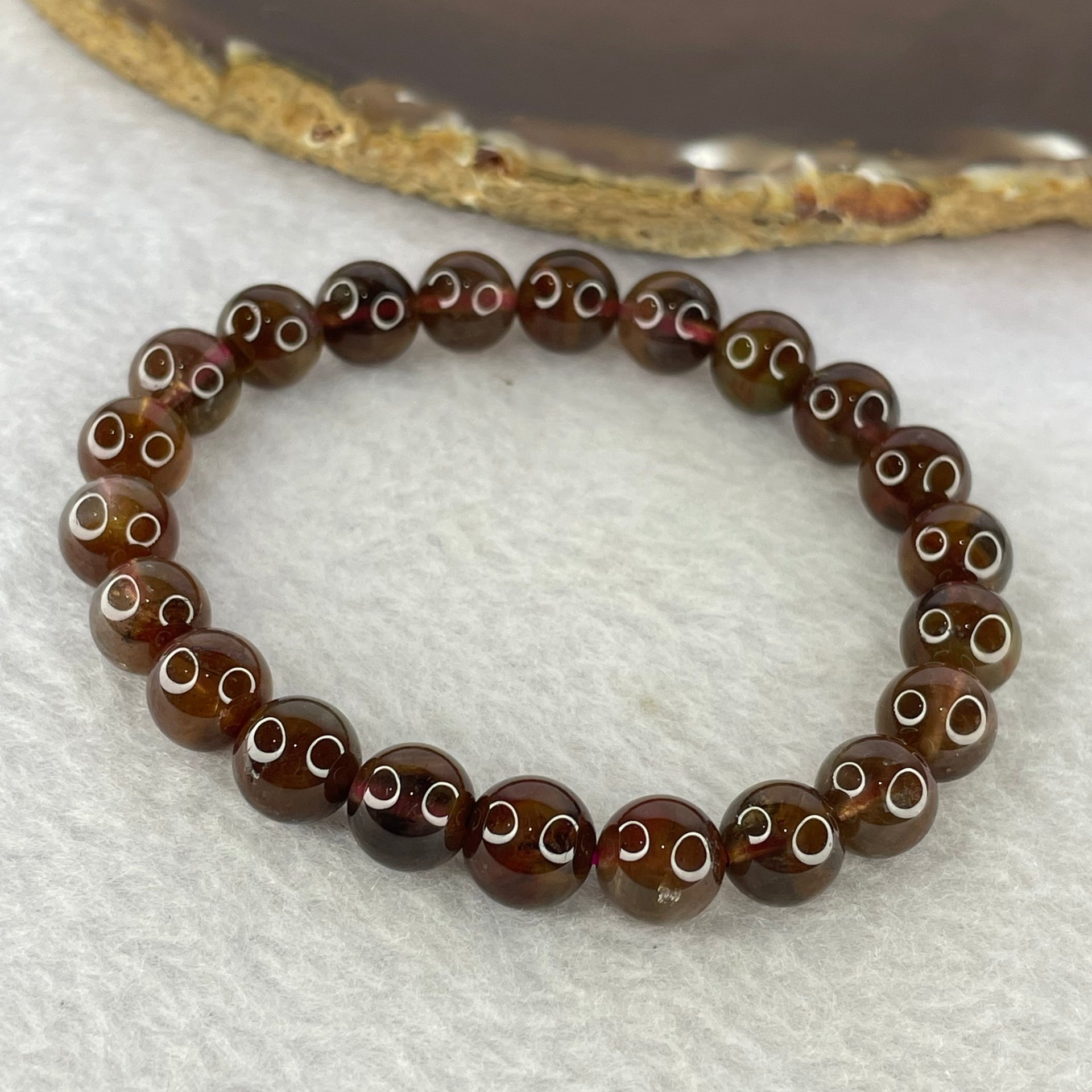 Natural Auralite Crystal Bracelet 极光手链 20.25g 8.9 mm 22 Beads - Huangs Jadeite and Jewelry Pte Ltd