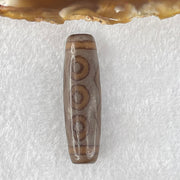 Natural Powerful Tibetan Old Oily Agate 6 Eye with 4 Eye Vajra Dzi Bead Heavenly Master (Tian Zhu) 六眼加四眼金刚杵天诛 8.09g 39.2 by 11.5mm - Huangs Jadeite and Jewelry Pte Ltd