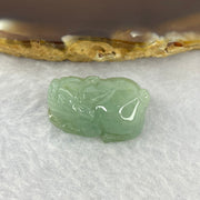 Type A Jelly Light Green Jadeite Pixiu Pendent A货浅绿色翡翠貔貅牌 7.46g 23.0 by 14.0 by 13.5 mm - Huangs Jadeite and Jewelry Pte Ltd