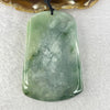 Type A Green and Dark Green Piao Hua with Lavender and Yellow Patches Jadeite Shan Shui with Benefactor Pendent 110.71g 77.4 by 52.4 by 12.4mm - Huangs Jadeite and Jewelry Pte Ltd