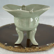 Light Blueish Green Porcelain Wine Cup Display 73.45g 86.3 by 54.0 by 65.2mm - Huangs Jadeite and Jewelry Pte Ltd