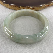 Type A Green with Red Patches Jade Jadeite Bangle 59.78g inner Dia 59.5mm 13.7 by 7.9mm (Slight External Rough) - Huangs Jadeite and Jewelry Pte Ltd