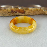 Type A Yellow Red Jadeite Ring 3.45g 6.3 by 3.3mm US 7.3 HK 16.2 (Burned with Very Slight Internal Lines) - Huangs Jadeite and Jewelry Pte Ltd