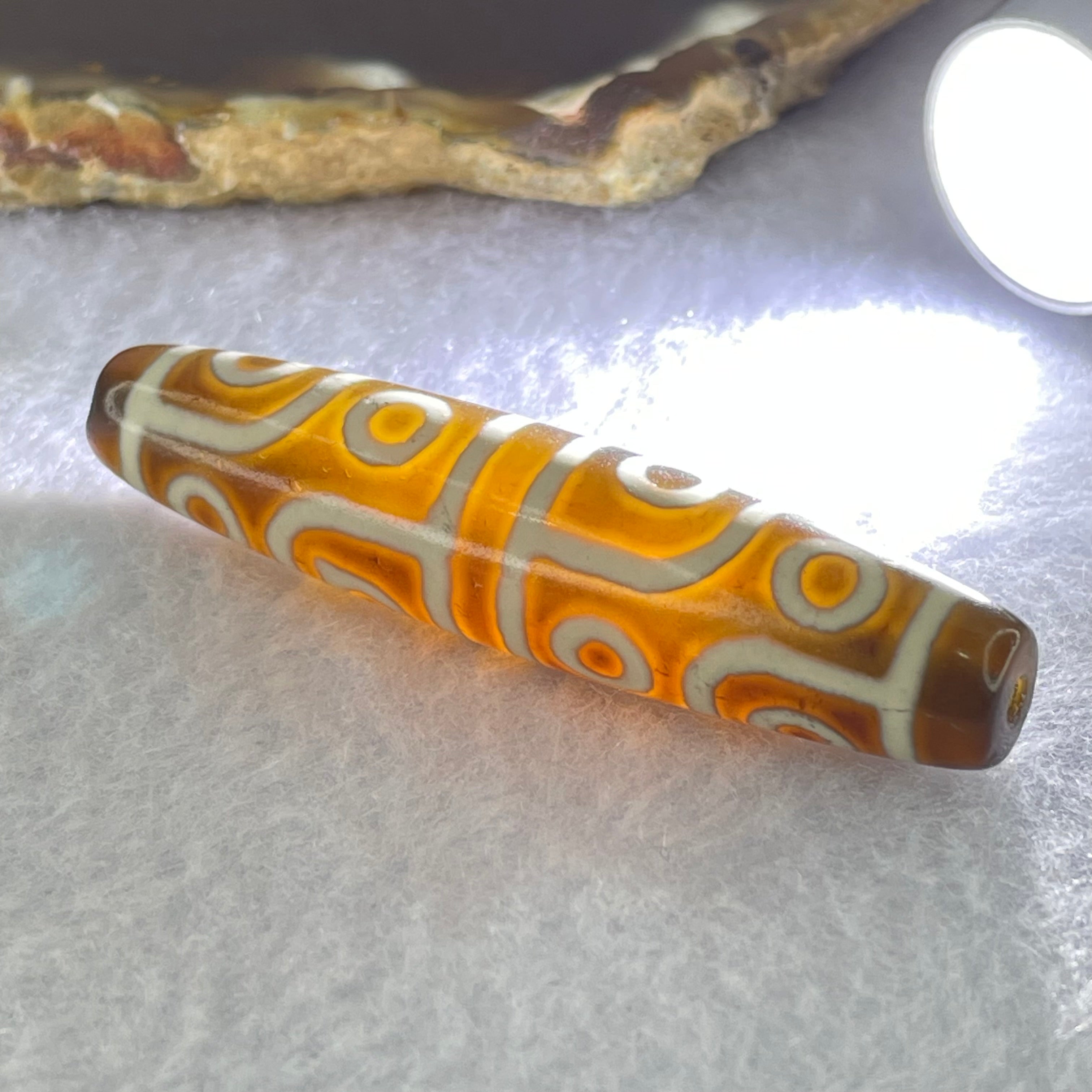 天然强力西藏老油性玛瑙十二眼天珠天师（天珠）十二眼天珠14.65 克58.3