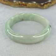 Type A Green With Grey Patch Jadeite Bangle 40.11g Internal Diameter 49.0mm 12.6 by 7.3mm (External Line) - Huangs Jadeite and Jewelry Pte Ltd
