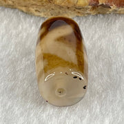 Natural Powerful Tibetan Old Oily Agate Patina Guiren Tairen Human Dzi Bead Totem Amulet Heavenly Master (Tian Zhu) 贵人天诛 4.73g 20.1 by 11.6mm - Huangs Jadeite and Jewelry Pte Ltd