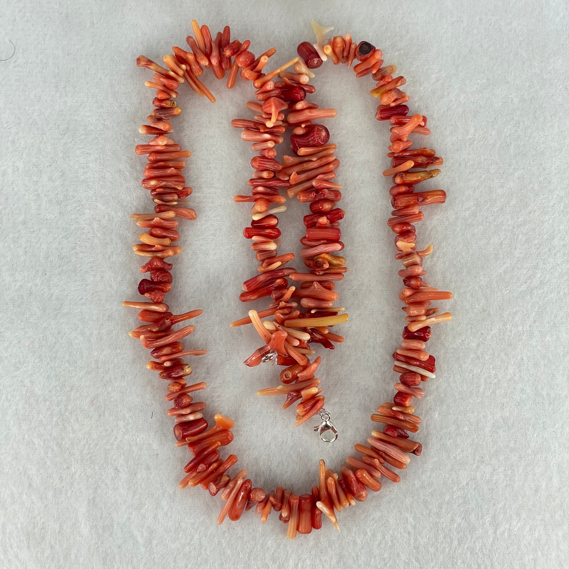 Natural Red Coral Fragments Necklace Approximately 220pcs 33.42g - Huangs Jadeite and Jewelry Pte Ltd