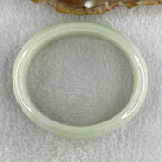 Type A Natural Light Green Light Lavender Jadeite Oval Bangle 42.33g Inner Diameter 53.1mm 14.6 by 6.3mm (Internal Line) - Huangs Jadeite and Jewelry Pte Ltd