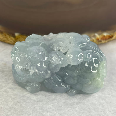 Grand Master Deep Intense Sky Blue Jadeite Pixiu 82.04g 50.6 by 25.7 by 29.2mm - Huangs Jadeite and Jewelry Pte Ltd