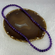 Good Grade Natural Amethyst Necklace 46.46g 52cm 7.7mm 75 Beads - Huangs Jadeite and Jewelry Pte Ltd