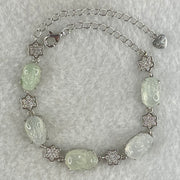 Type A Icy Faint Green and Faint Lavender to Colourless Jadeite 5 Pixiu S925 Silver Bracelet 6.61g 11.1 by 7.8 by 4.8mm - Huangs Jadeite and Jewelry Pte Ltd