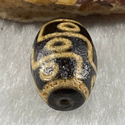 Natural Powerful Tibetan Old Oily Agate 9 Eyes Dzi Bead Heavenly Master (Tian Zhu) 九眼天诛 1.91g 14.0 by 9.8mm - Huangs Jadeite and Jewelry Pte Ltd