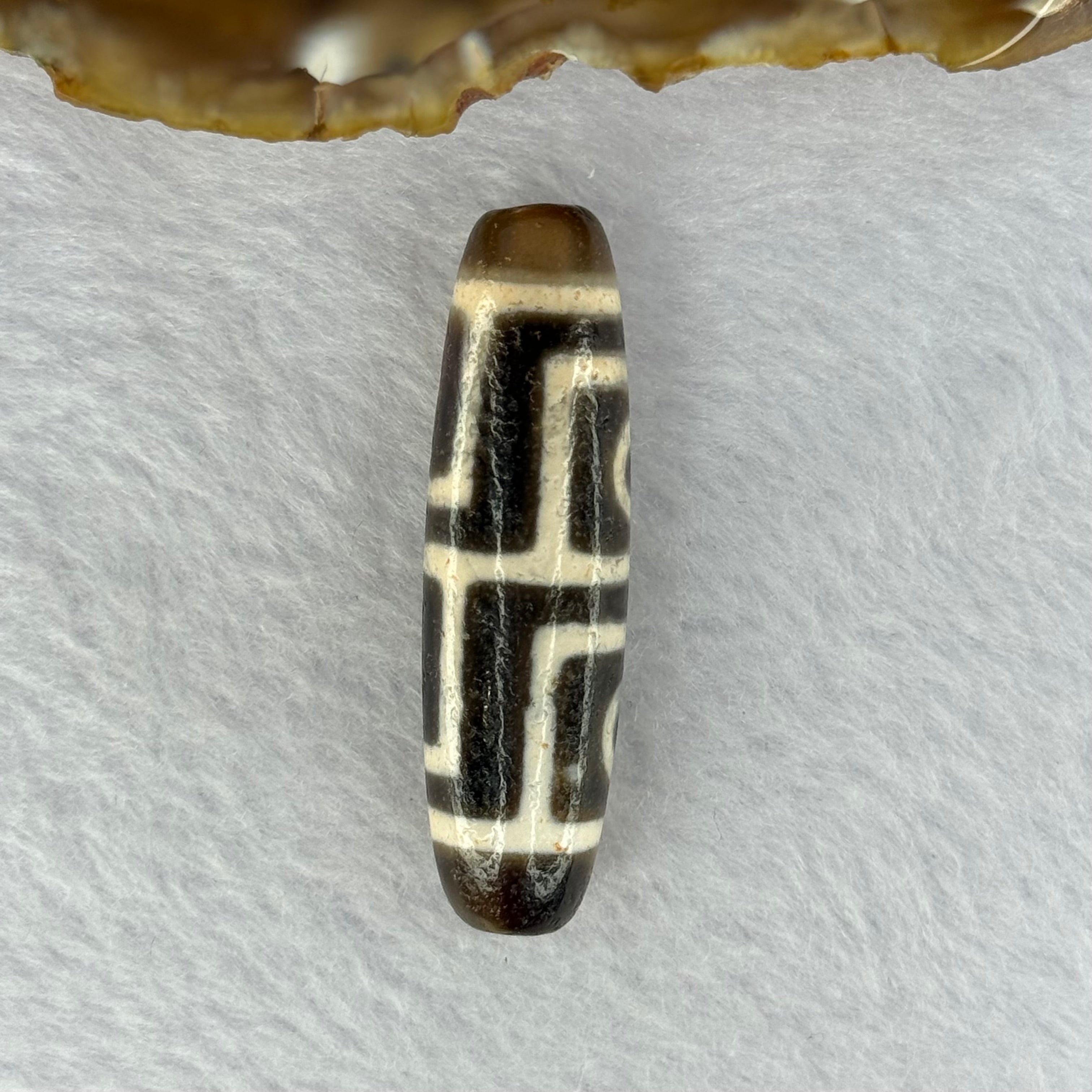 天然强力西藏老油性玛瑙四眼天珠天师（天珠）四眼天诛12.59 克46.9 x