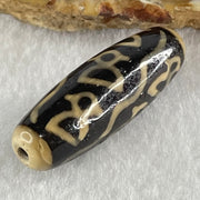 Natural Powerful Tibetan Old Oily Agate 9 Cai Shen Dzi Bead Heavenly Master (Tian Zhu) 九财神天珠 9.00g 38.2 by 13.0mm - Huangs Jadeite and Jewelry Pte Ltd