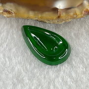 Type A Natural Semi Icy Bright Green Jadeite Tear Drop Shape Stone for Setting 1.25g 21.4 by 12.5 by 2.8mm - Huangs Jadeite and Jewelry Pte Ltd