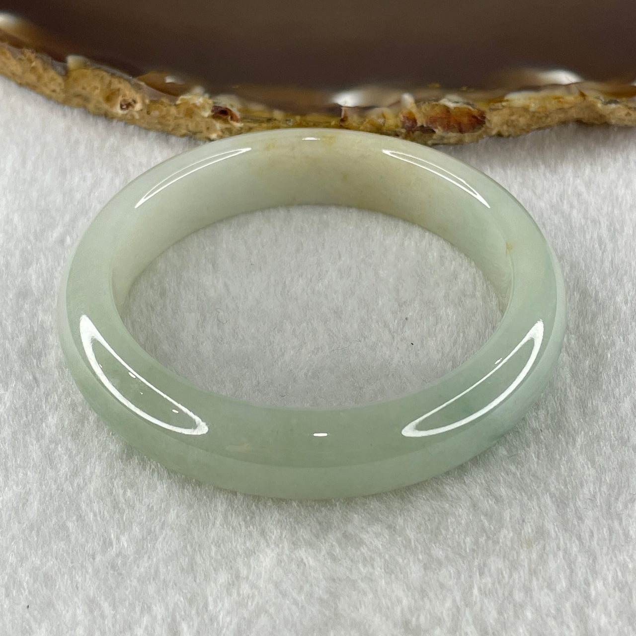 Natural Type A Faint Green Faint Lavender with Yellow and Blueish Green Patches Jadeite Bangle 46.28g Inner Diameter 50.6mm 12.2 by 8.2mm (Close to Perfect) - Huangs Jadeite and Jewelry Pte Ltd