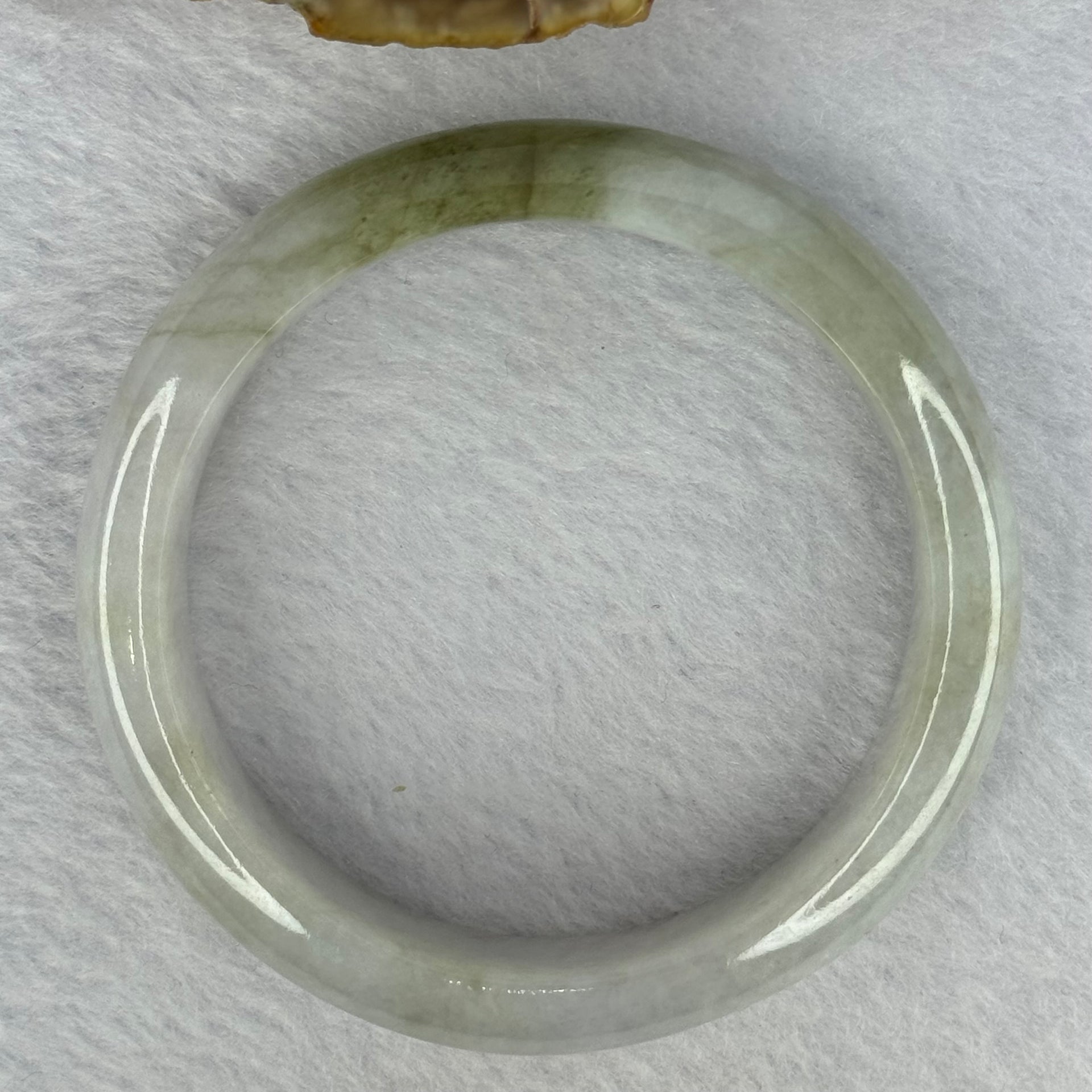 Type A Lavender with Green Patches Jadeite Bangle 56.41g Internal Diameter 55.7mm 13.6 by 8.3mm (Internal Lines) - Huangs Jadeite and Jewelry Pte Ltd