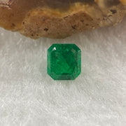 Natural Colombia Green Emerald (Beryl) Cut-Cornered Rectangular step cut 0.54ct 5.4 by 5.0 by 3.2mm - Huangs Jadeite and Jewelry Pte Ltd