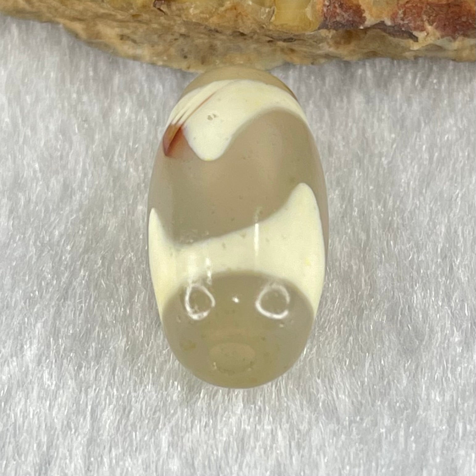 Natural Powerful Tibetan Old Oily Agate Tiger Tooth Daluo Dzi Bead Heavenly Master (Tian Zhu) 虎呀天诛 2.81g 20.0 by 10.0mm - Huangs Jadeite and Jewelry Pte Ltd