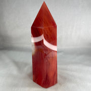 Cherry Quartz Tower with Wooden Stand Display 1440.9g 84.9 by 68.0 by 205.0mm - Huangs Jadeite and Jewelry Pte Ltd